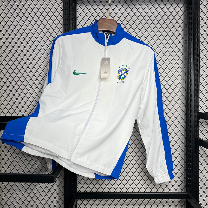 Corta-vento Brasil Retro 1994 Branco e Azul