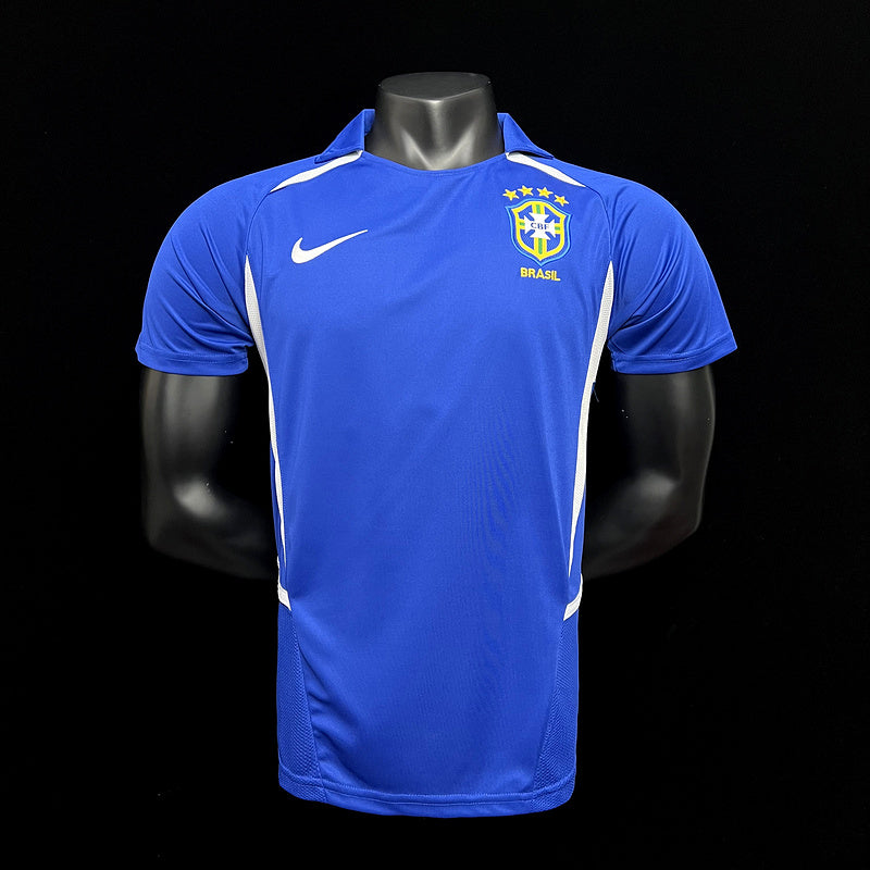 Camisa Retro Brasil 2002 Away Azul