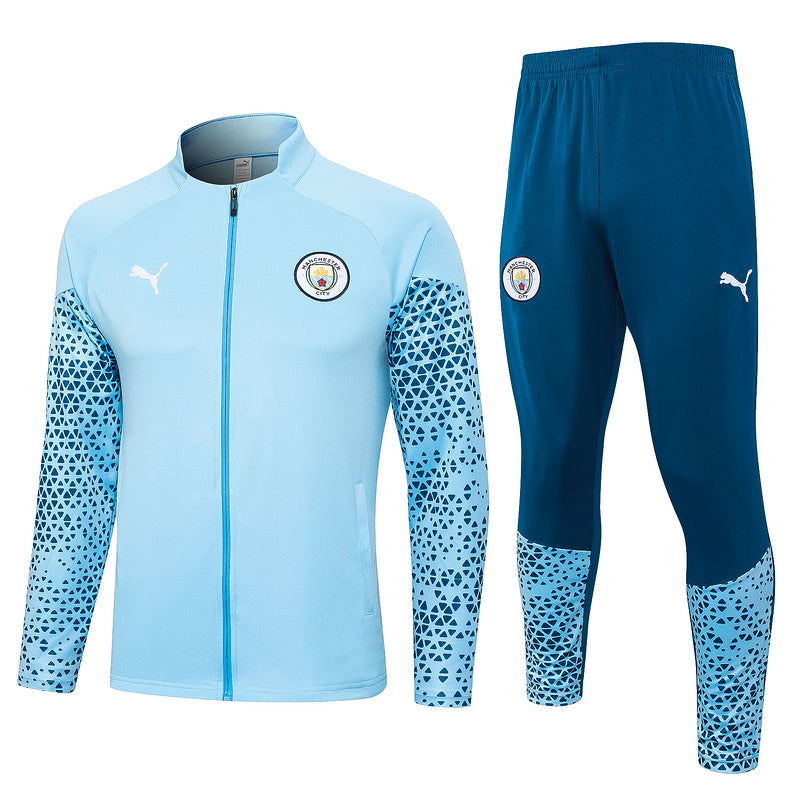 Conjunto de Treino Manchester City 23/24 Azul - Blusa e Calça