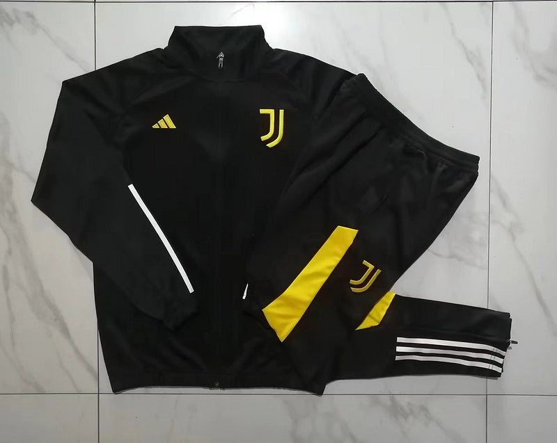 Conjunto de Treino Juventus 23/24 Preto e Amarelo - Blusa e Calça