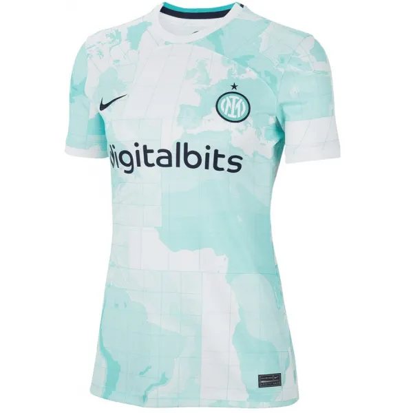 Camisa Inter de Milão Away 22/23 s/n° Torcedor Feminina - Branca e Azul