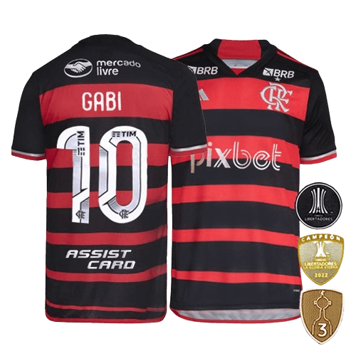 Camisa Flamengo I [Com Patrocínio] 24/25 Adidas - Rubro Negro