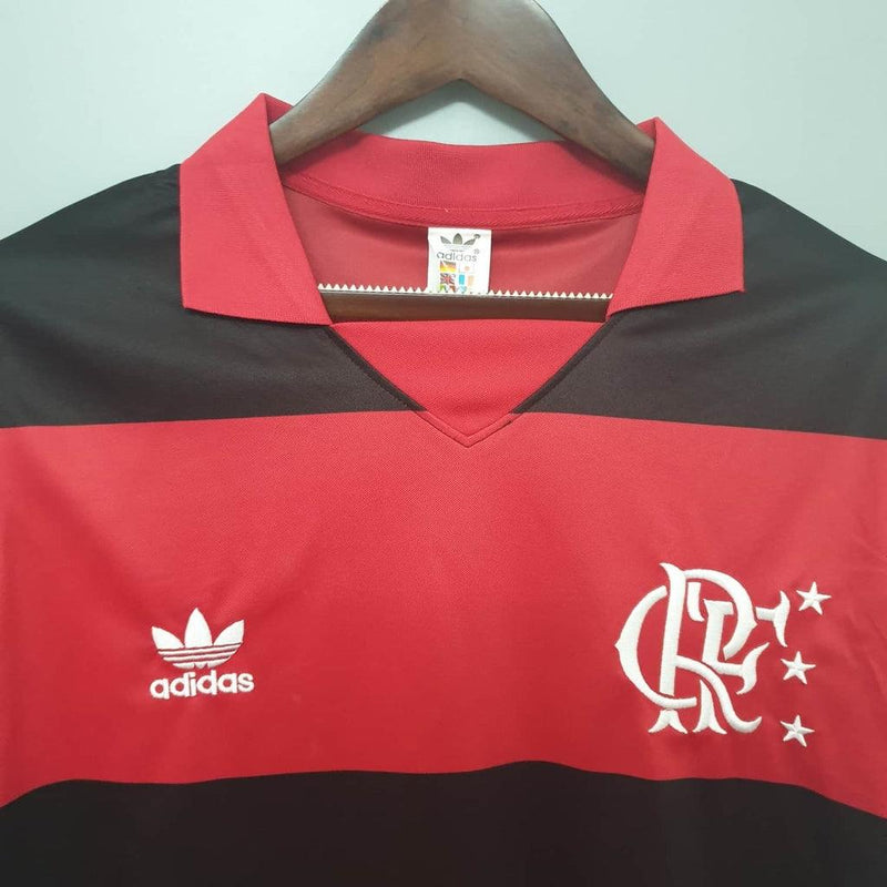 Camisa Flamengo Retrô 1982 Vermelha e Preta - Adidas - Loja da Seven Oficial