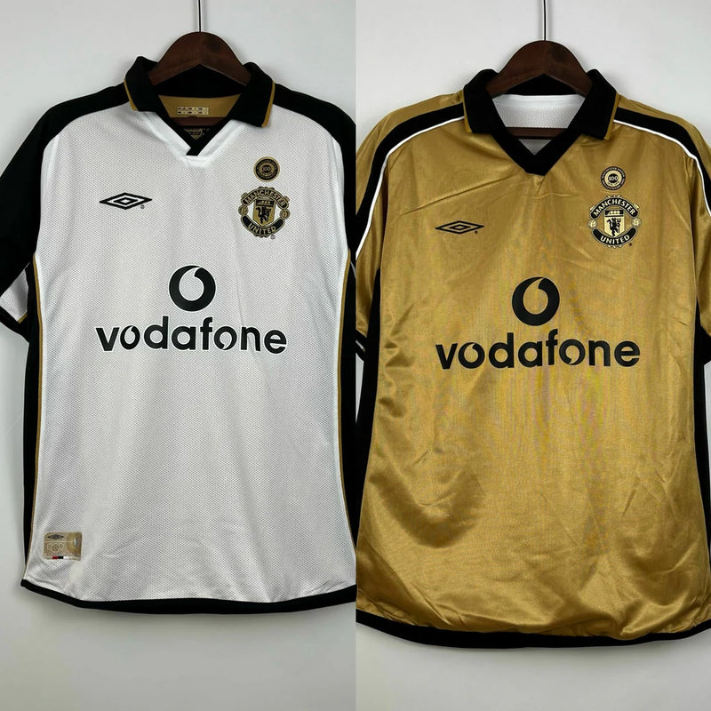 Camisa Retro Manchester United Dupla Face 2 em 1 2001/2002