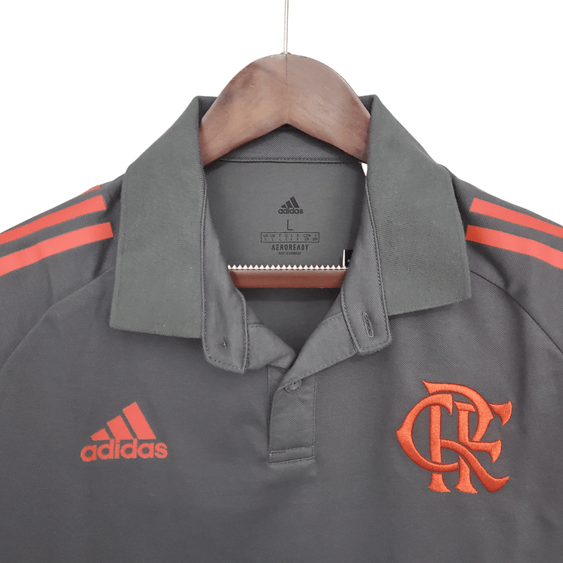 Camisa Polo Flamengo Cinza - Masculina - Loja da Seven Oficial