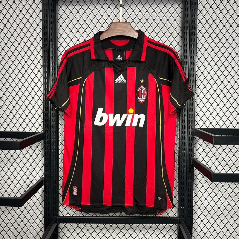 Camisa Retro Milan 2006/2007 Vermelha e Preto