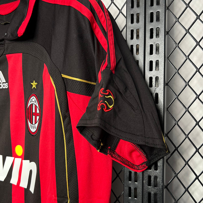 Camisa Retro Milan 2006/2007 Vermelha e Preto