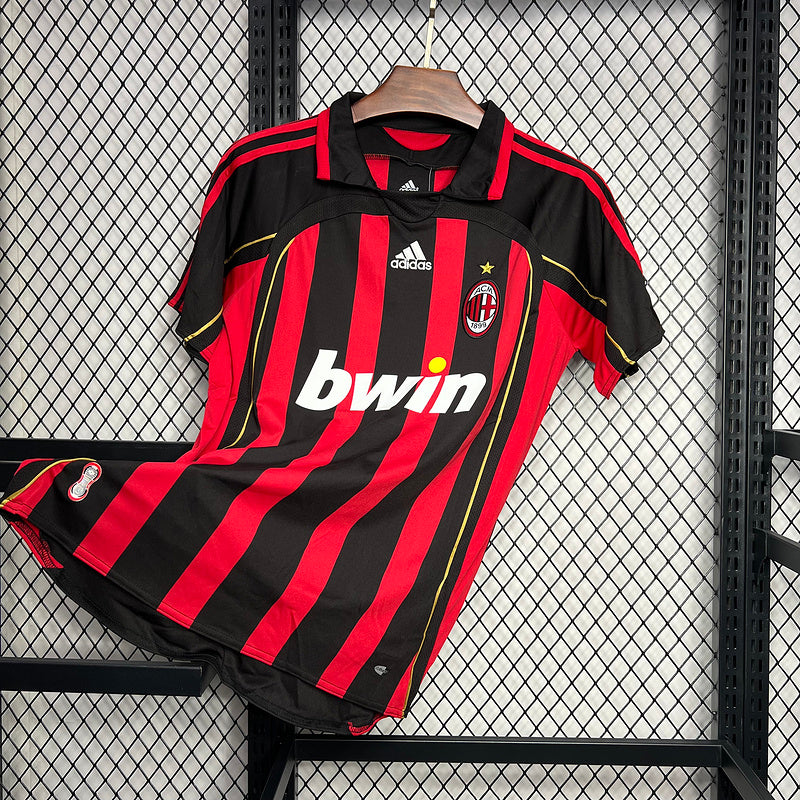 Camisa Retro Milan 2006/2007 Vermelha e Preto