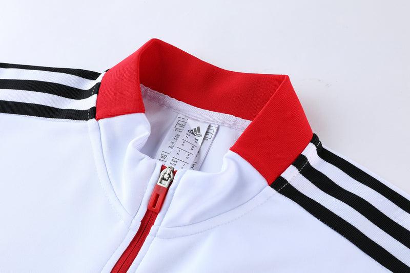 Conjunto Flamengo 21/22 Branca - Adidas - Com Fecho - Loja da Seven Oficial