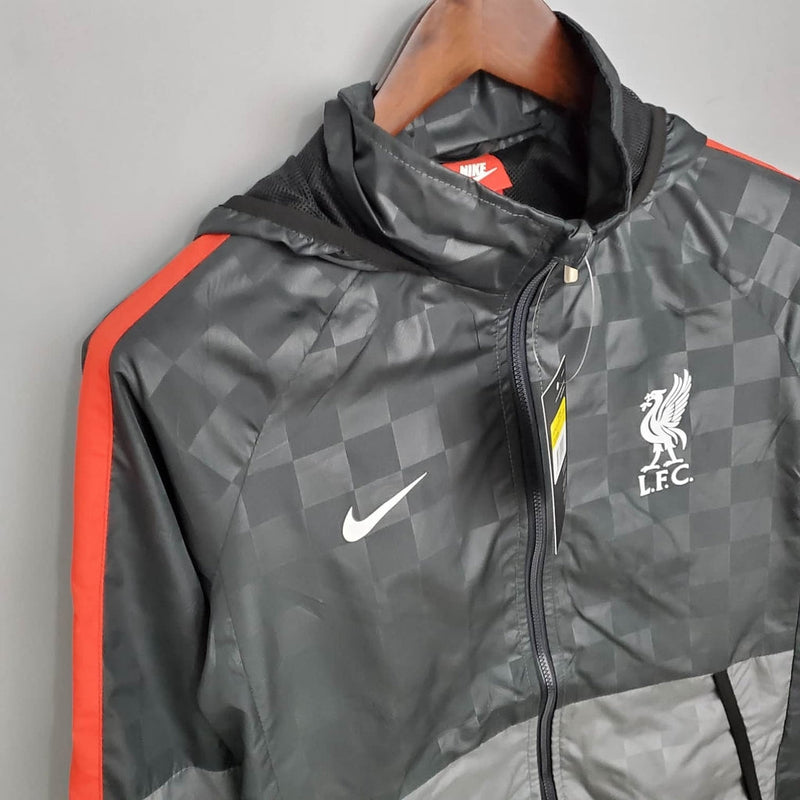 Corta Vento Liverpool 21/22 Preto Xadrez - Nike