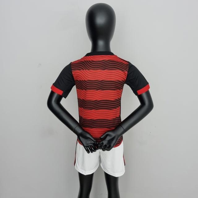 Kit Infantil Flamengo 22/23 Adidas - Rubro Negro - Loja da Seven Oficial