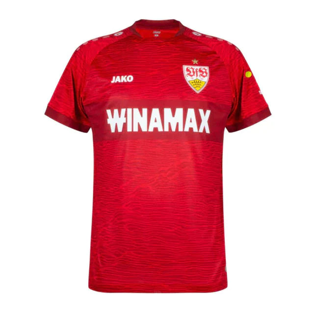 Camisa VfB Stuttgart Away 23/24 s/n° Torcedor Masculino - Vermelho