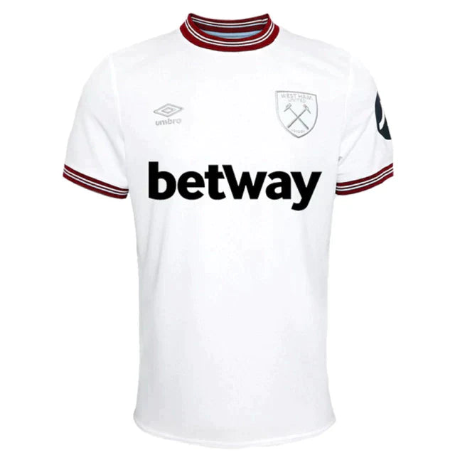 Camisa West Ham Away 23/24 s/n° Torcedor Masculino - Branco