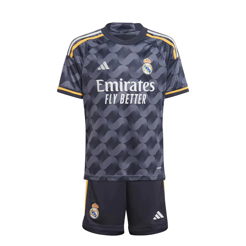 Conjunto Infantil Real Madrid Away 23/24 - Preto