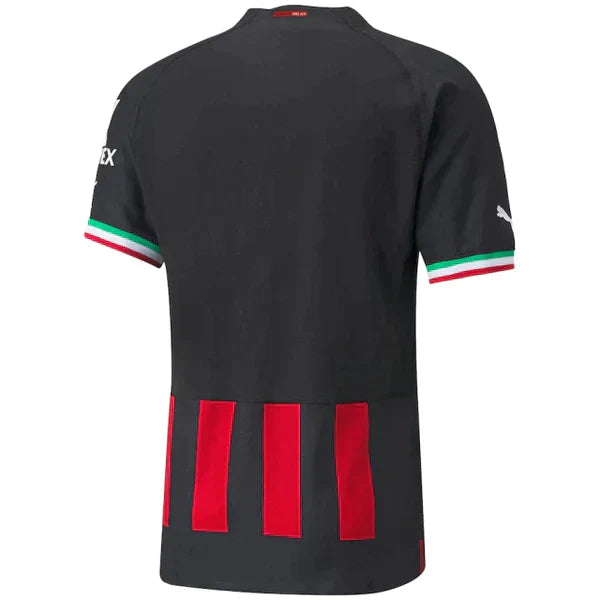 Camisa Milan Home 22/23 s/n° Torcedor Masculino - Vermelho e Preto